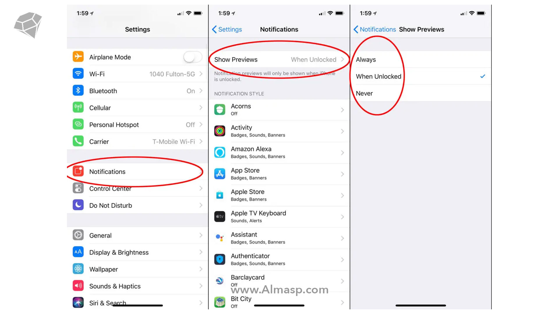 مخفی کردن پیام‌ در آیفون؛ Notification برنامه‌ها