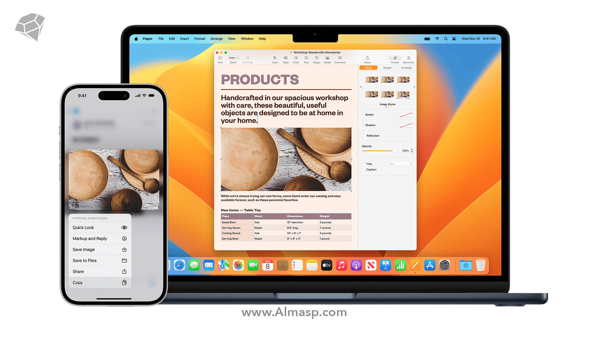 Connection and synchronization between Mac and other Apple devices such as iPhone and iPad