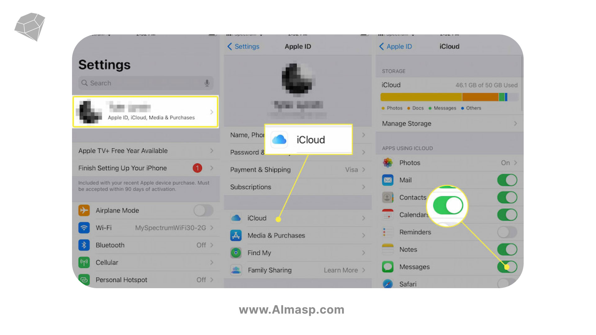 بازیابی پیام در آیفون از طریق iCloud