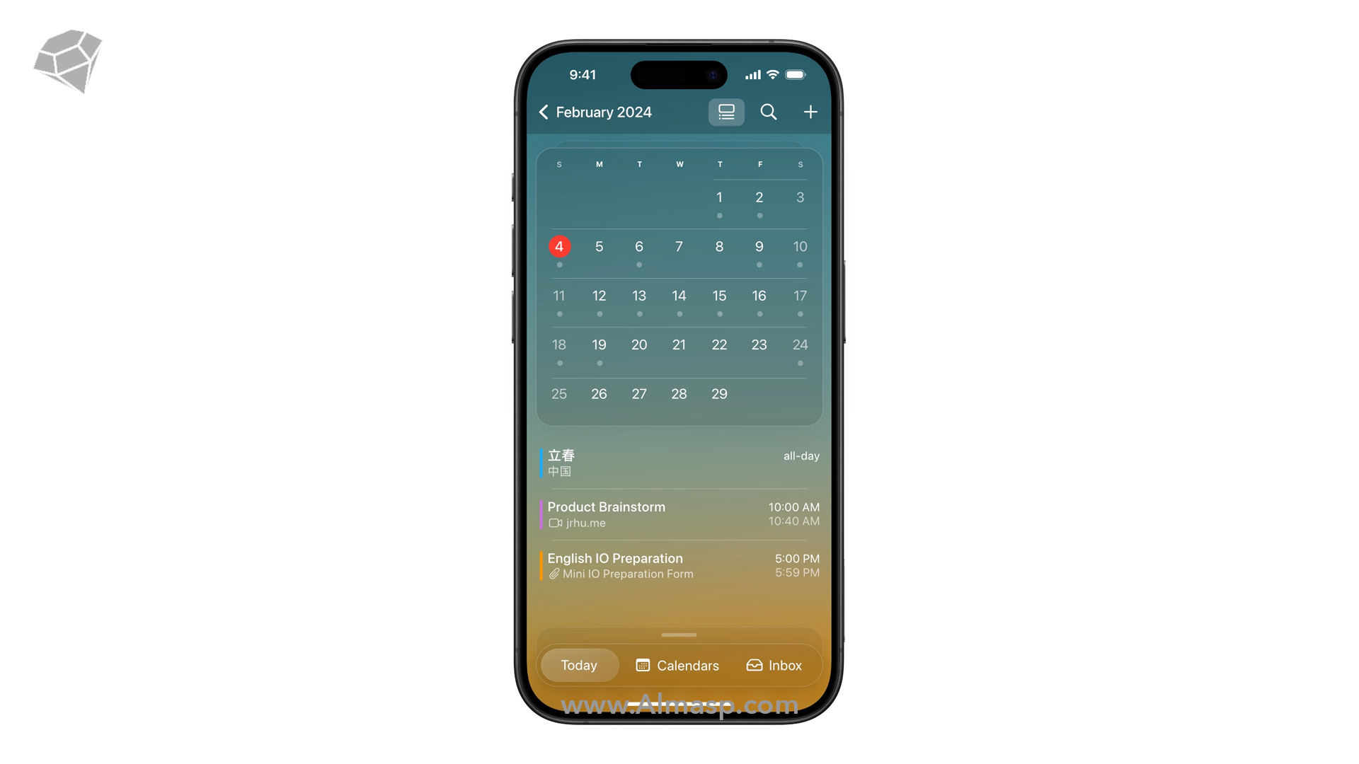 iOS 18 با قابلیت نمایش نمای ماهانه‌ی تقویم 