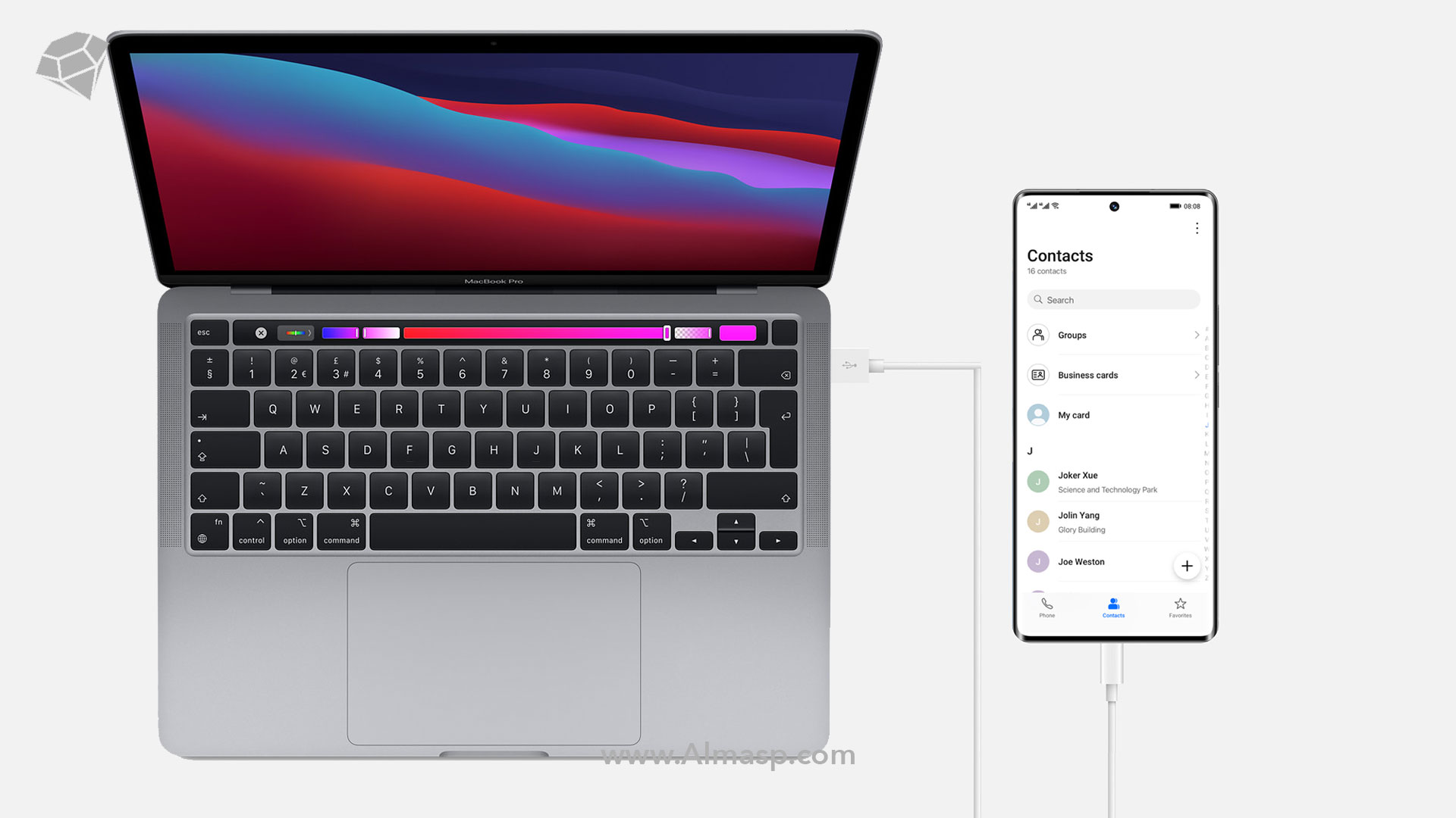 استفاده از کابل USB برای اتصال گوشی به لپ تاپ