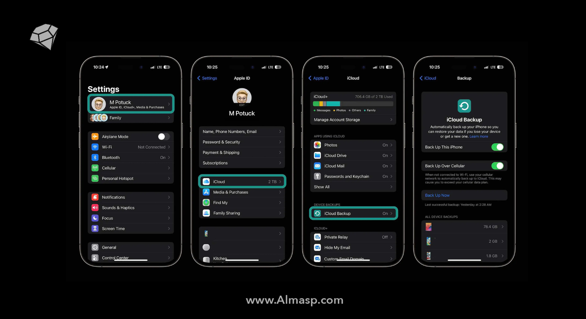 آموزش بکاپ گرفتن از آیفون با icloud