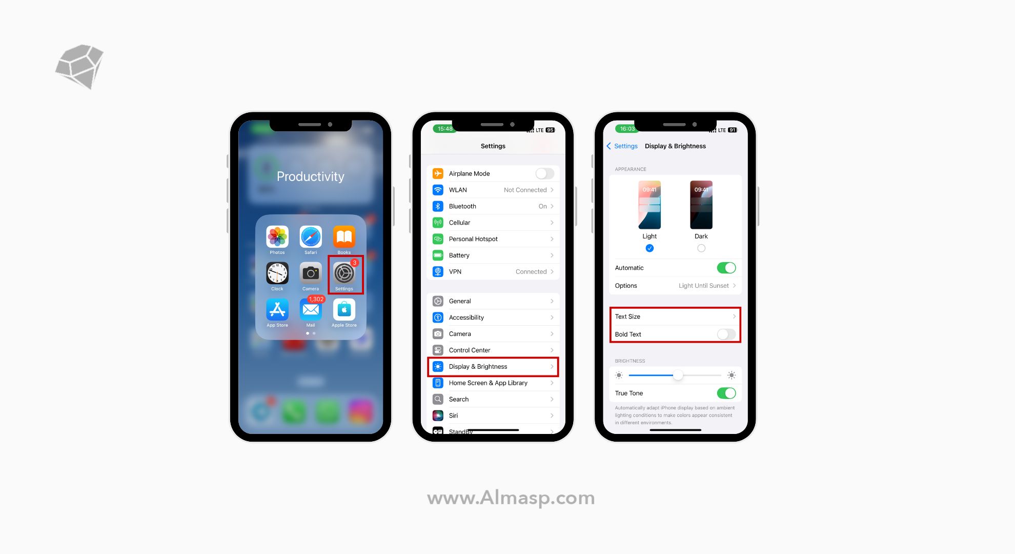 تغییر فونت آیفون