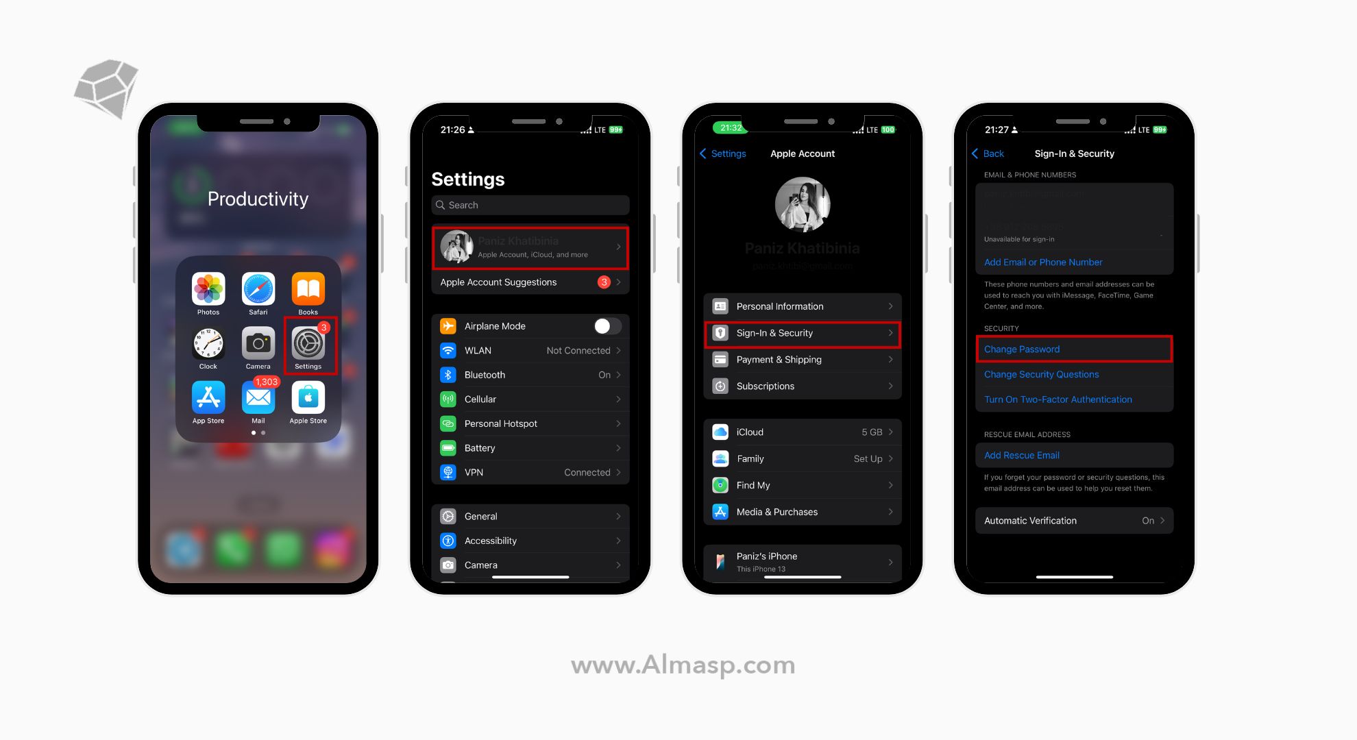 بازیابی رمز اپل آیدی