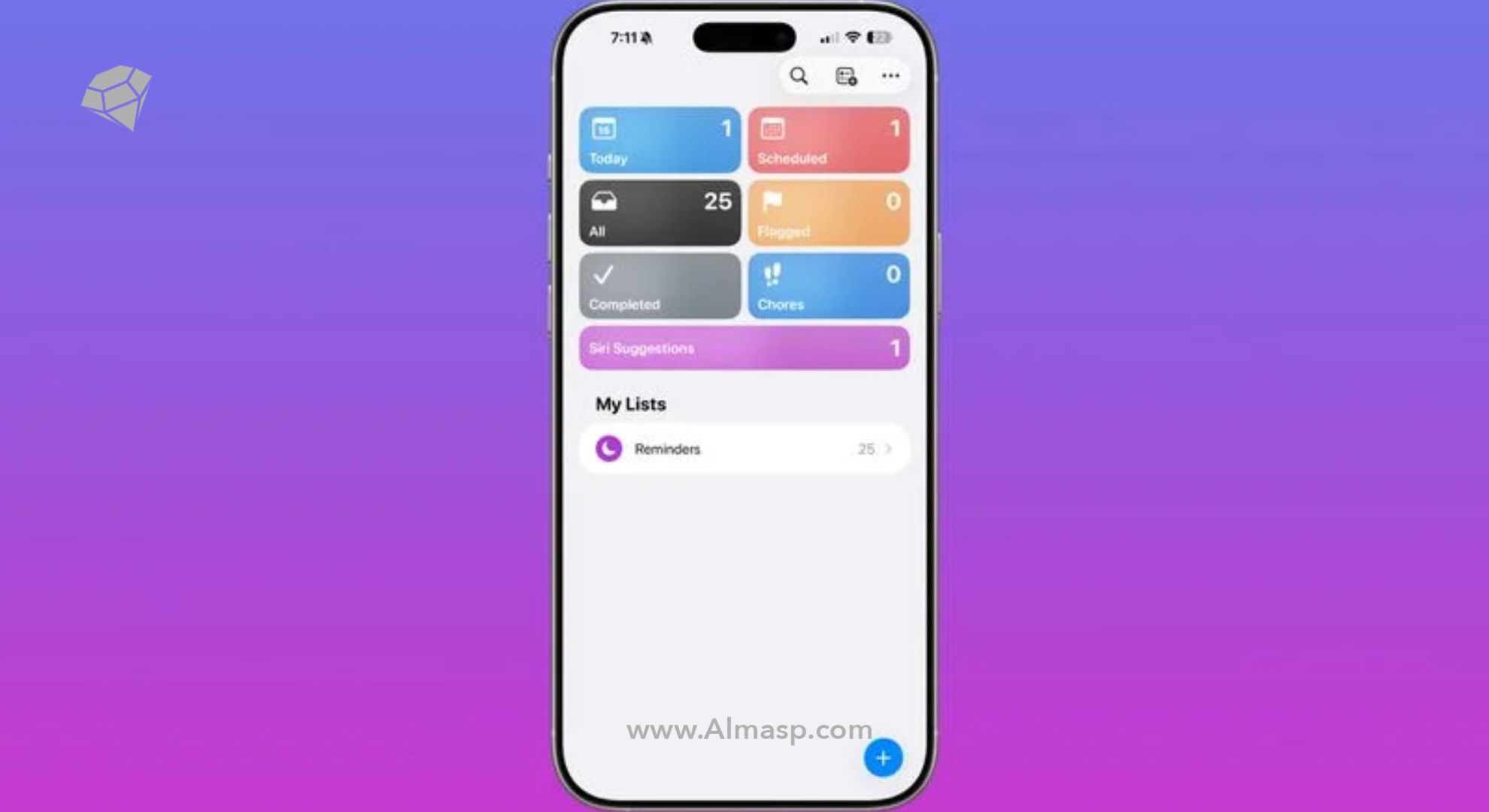 اپلیکیشن Reminders در iOS 26